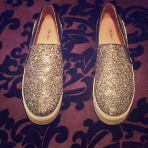 Glitter Black Pewter Mossimo Womens Platform Shoes